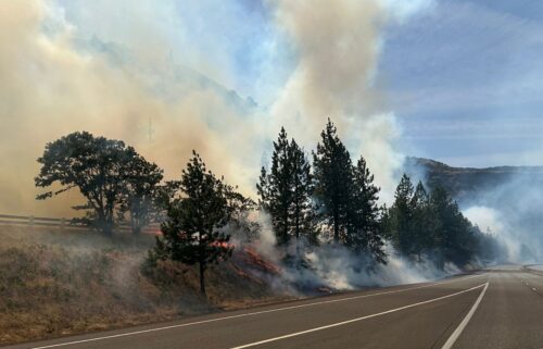Rowena Fire I-84 median ODOT